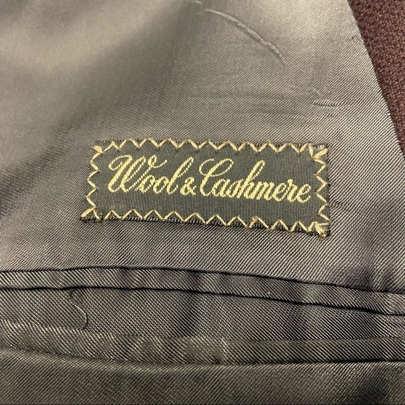 Ermenegildo Zegna wool cashmere maroon blazer Size 54 - Picture 8 of 9